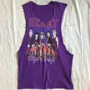 Vintage 1982 Heart ‘City’s Burning’ Sleeveless Tee
